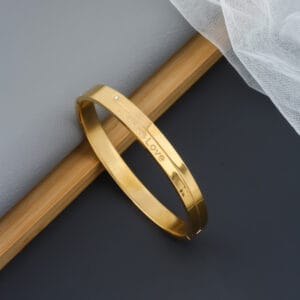 Trendy Stylist Love Write Golden Kada Bracelet