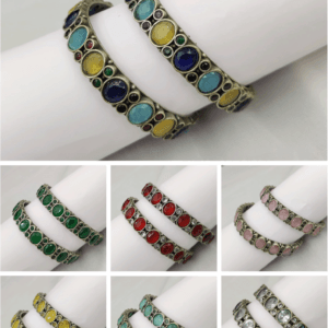 Multi Color Artificial Stones Kada Bangles