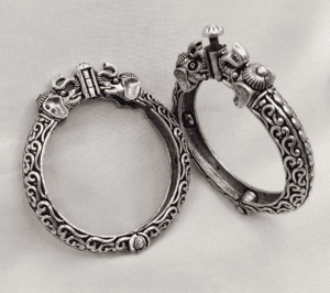 Oxidized Elephant Designed Kada Bangles