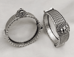 Alloy Silver Lion Face Designed Kada Bangles