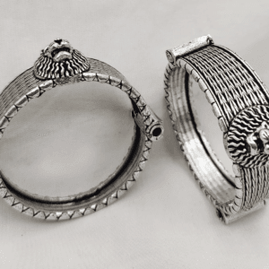 Alloy Silver Lion Face Designed Kada Bangles