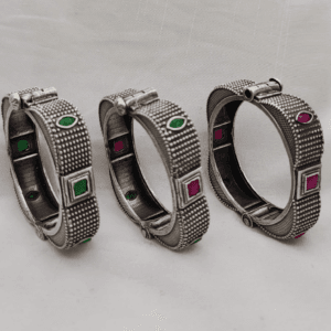 Alloy Silver Square Designed Kada Bangles