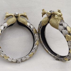 Two Tone Peacock Designed Kada Bangles